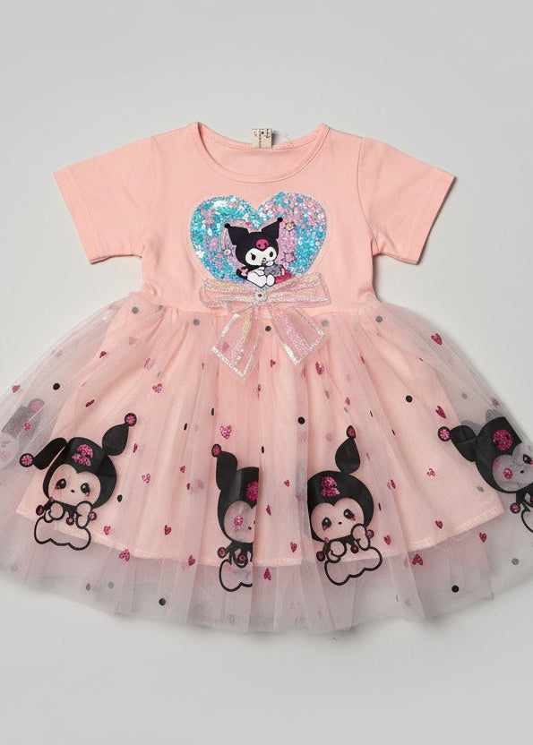 Starry Night Sequin Flower Tutu Dress | pink Character Dress for Toddler Girls