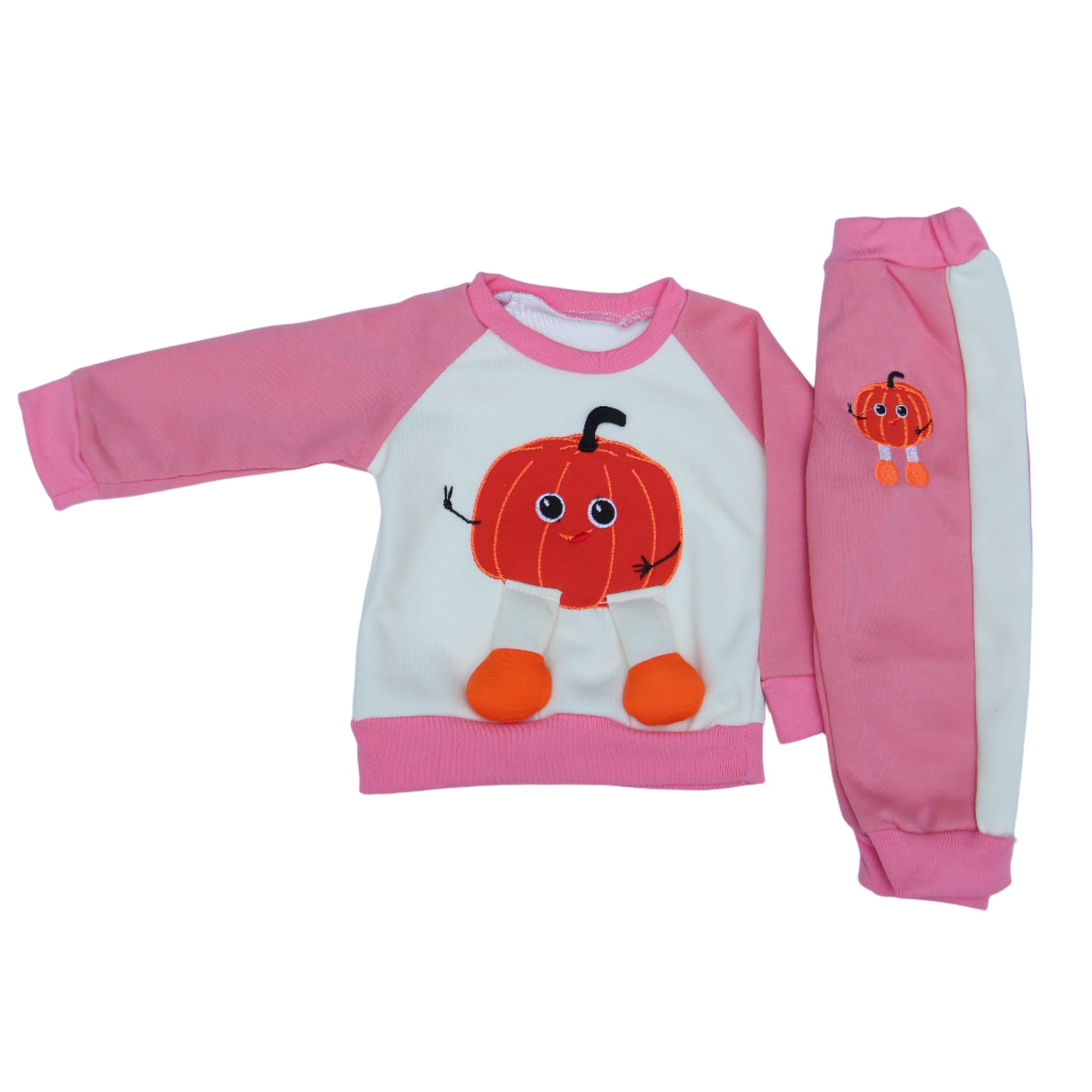 Children's outfit with a cartoon design on a white background