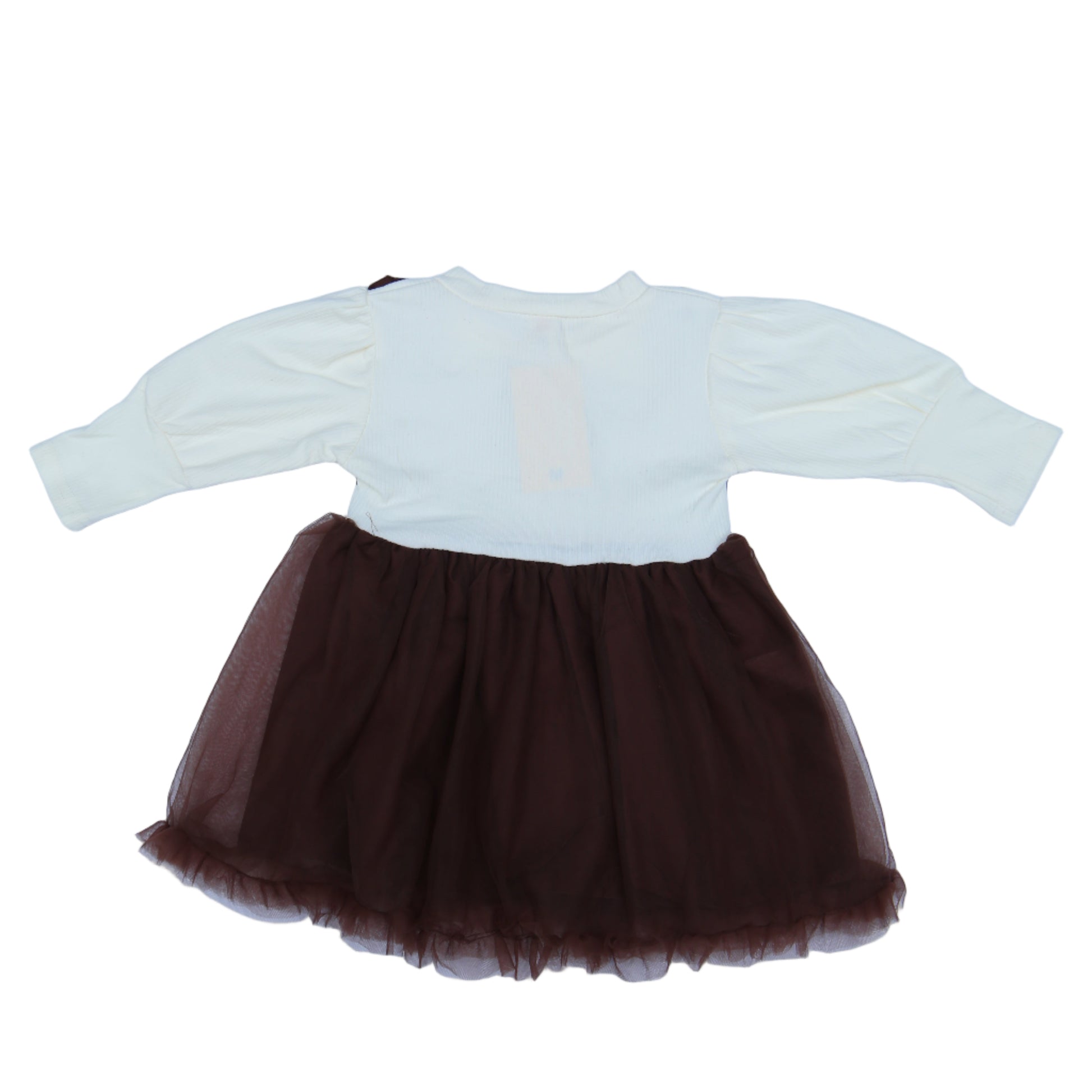 Brown and white skirt on a white background