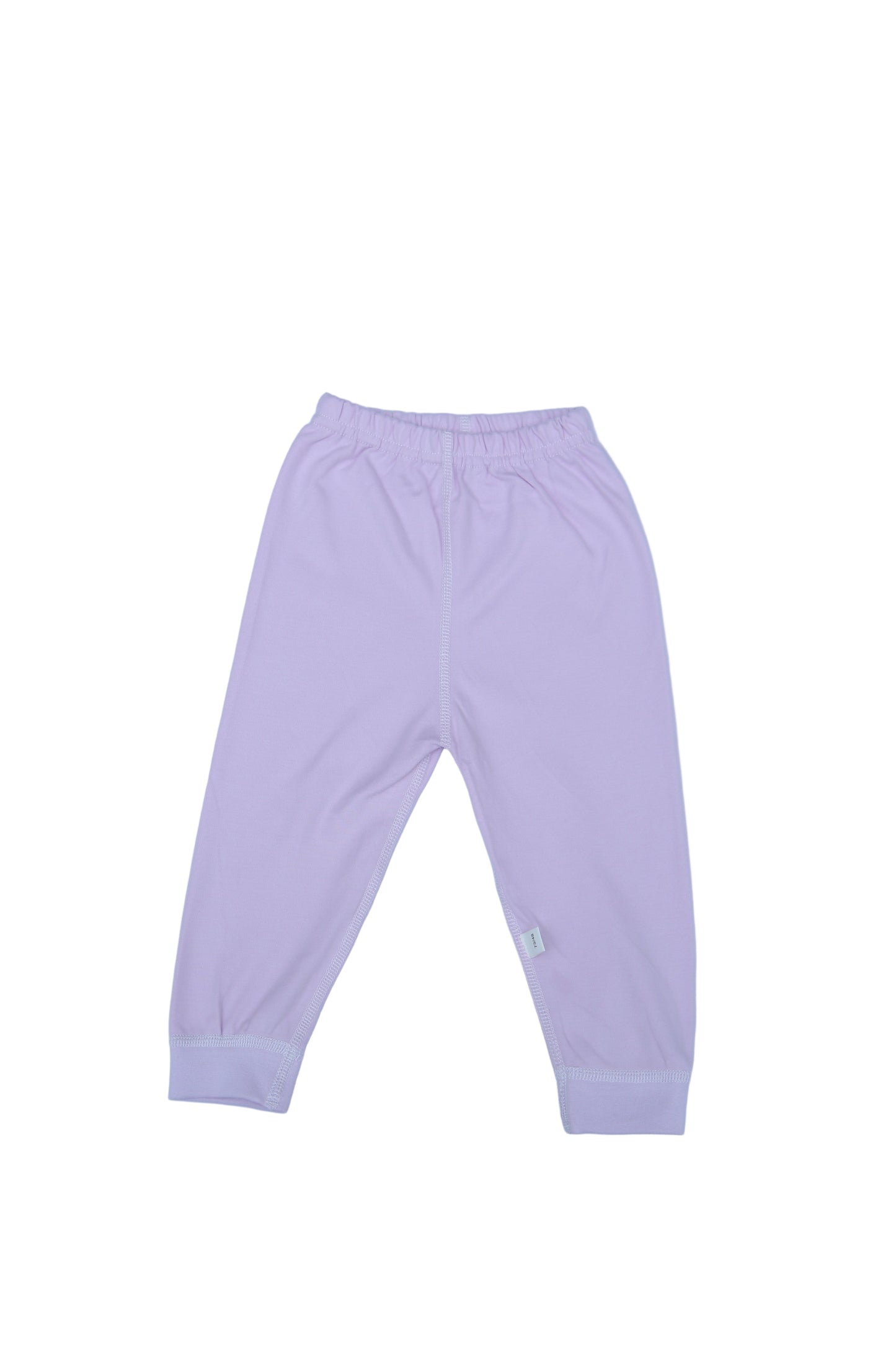 Light purple pants on a white background