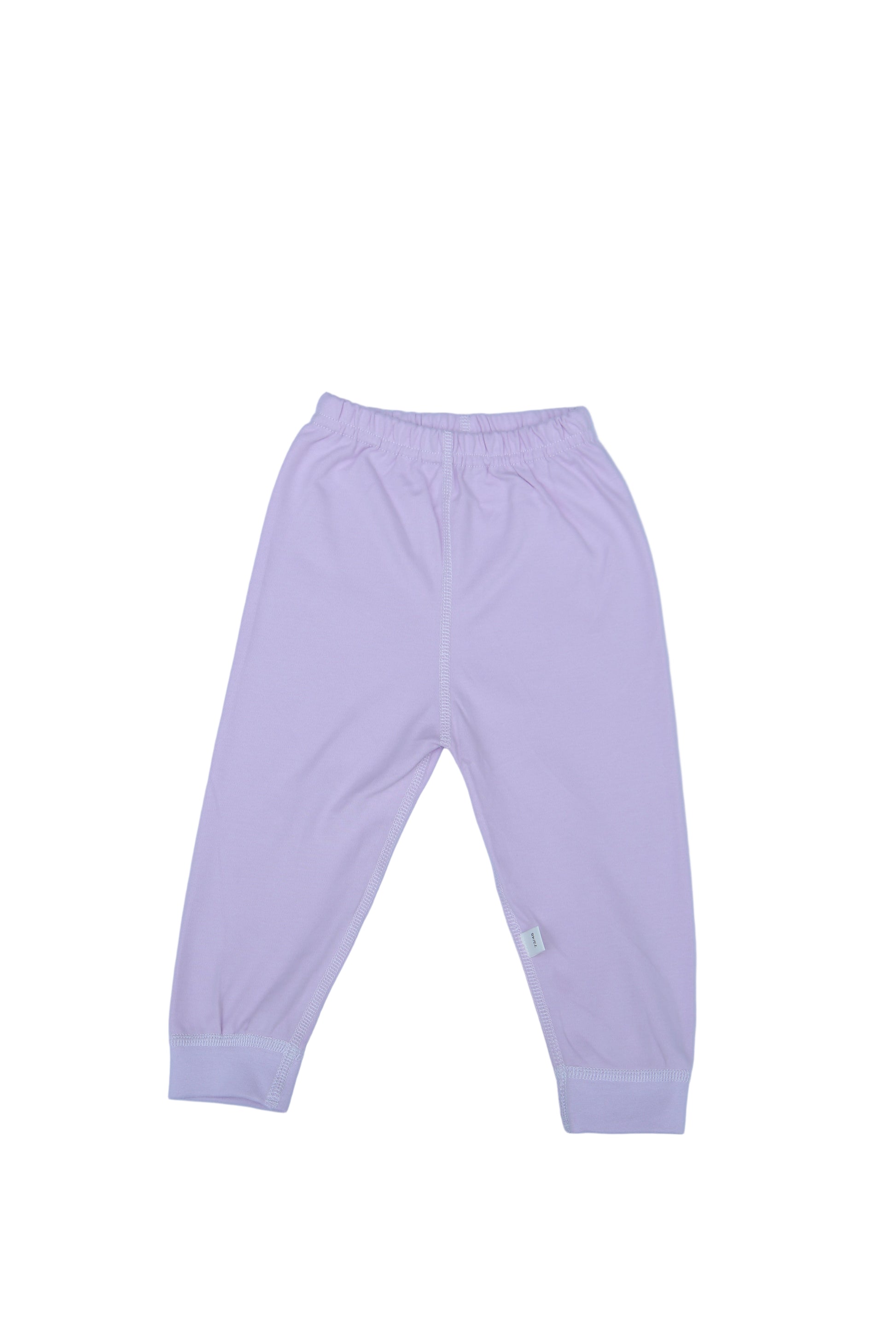 Light purple pants on a white background