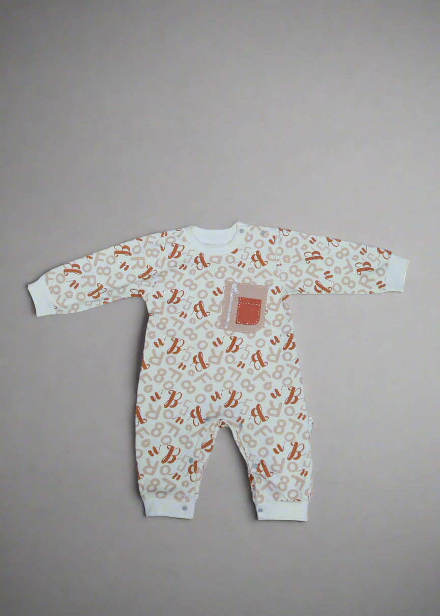 Children's long-sleeve shirt with fox pattern on a light blue background