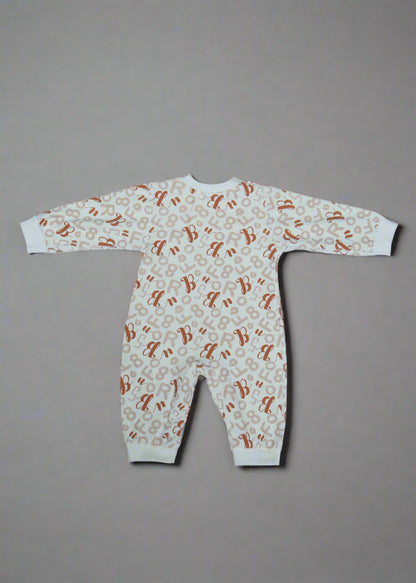 Fabric piece with a pattern on a light blue background