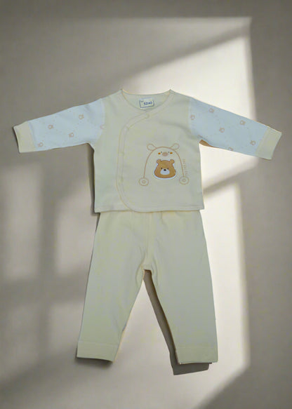 Yellow & White Bear Trouser Shirt (0–6 Months)