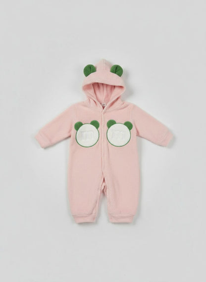 Pink Romper – 9 to 12 Months (Bamboo Blanket Fleece) 💗🧸