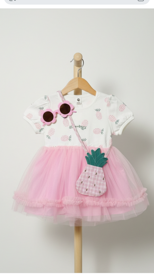 Enchanting Lace Bow Party Dress | Pink Heart Tulle Dress for Toddlers