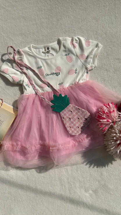 Enchanting Lace Bow Party Dress | Pink Heart Tulle Dress for Toddlers