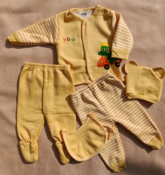 Let’s Play Dino – 5 Pcs Fleece Set (Yellow)