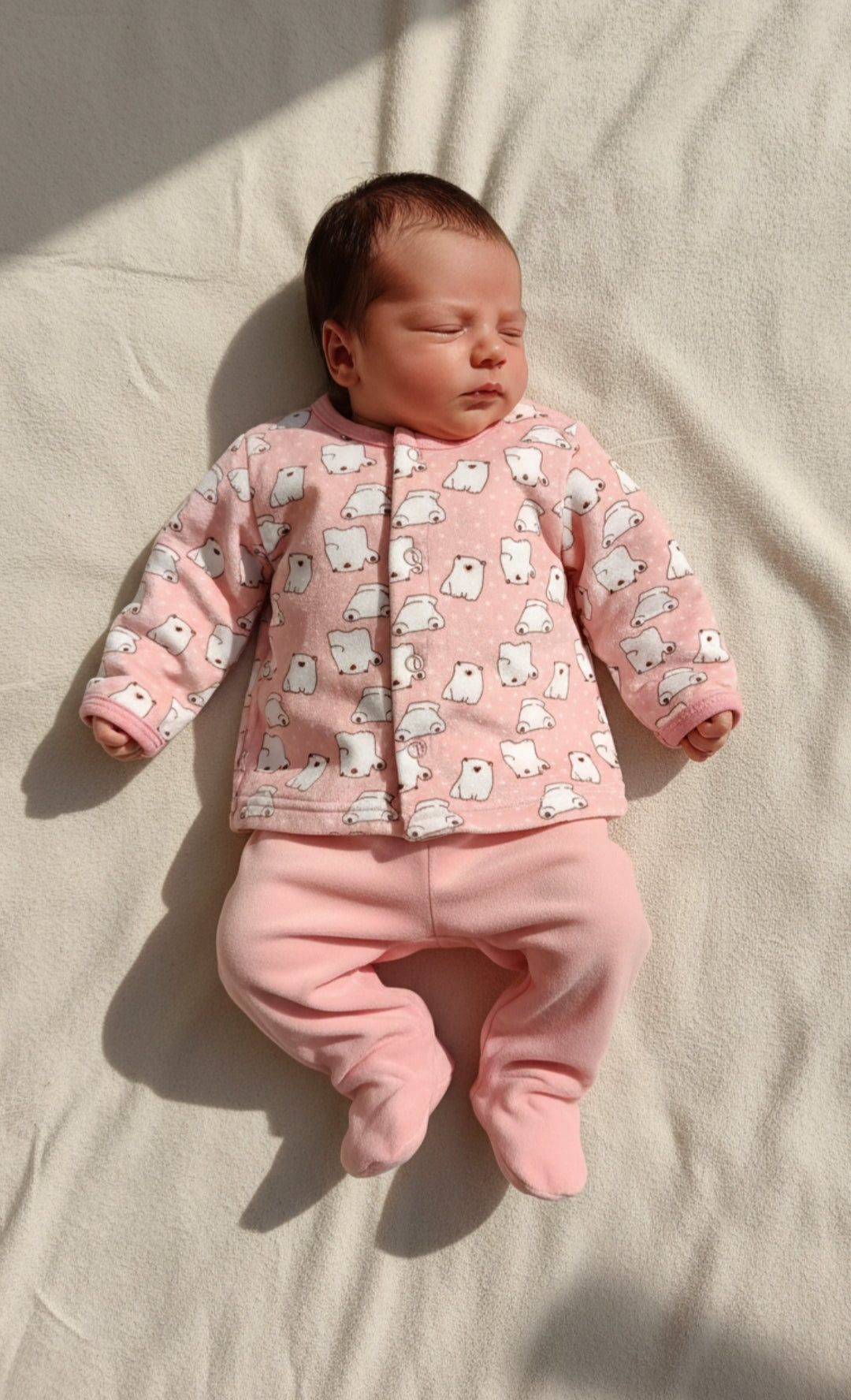 2-Piece Pink Elephant Fleece Set for Newborn