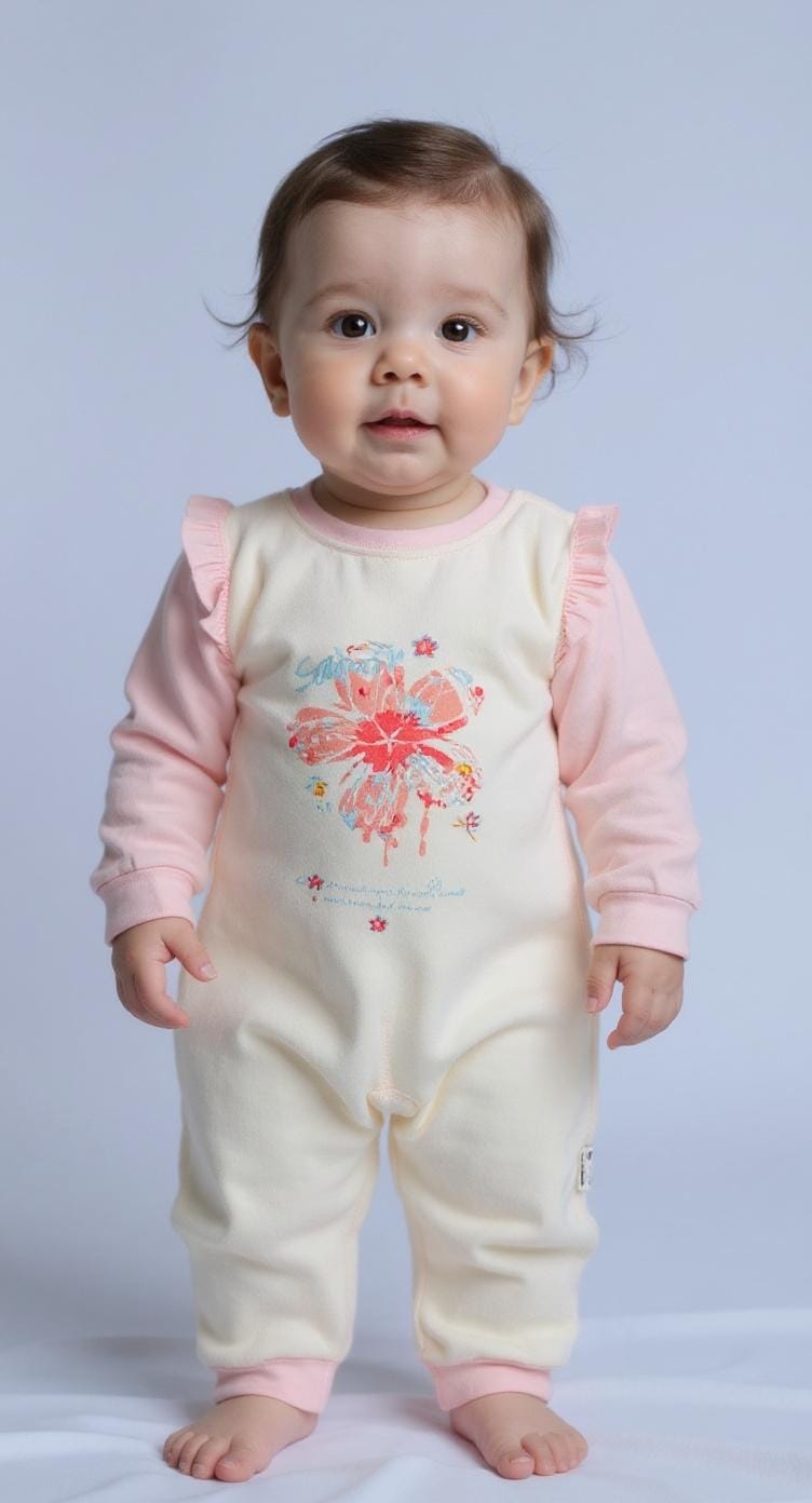 Floral Bloom Baby Girls’ Romper – Pink