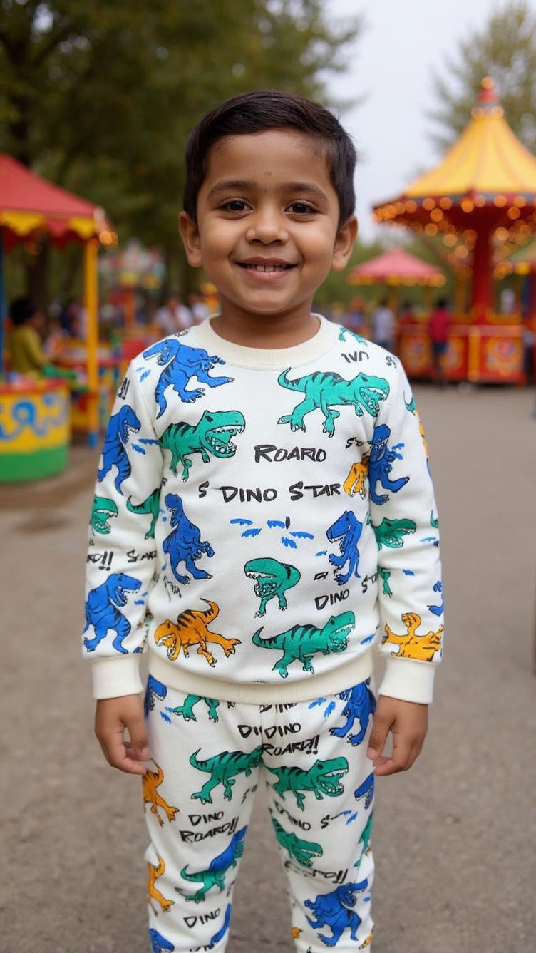 Roar & Run Dino Tracksuit – Cozy Fleece