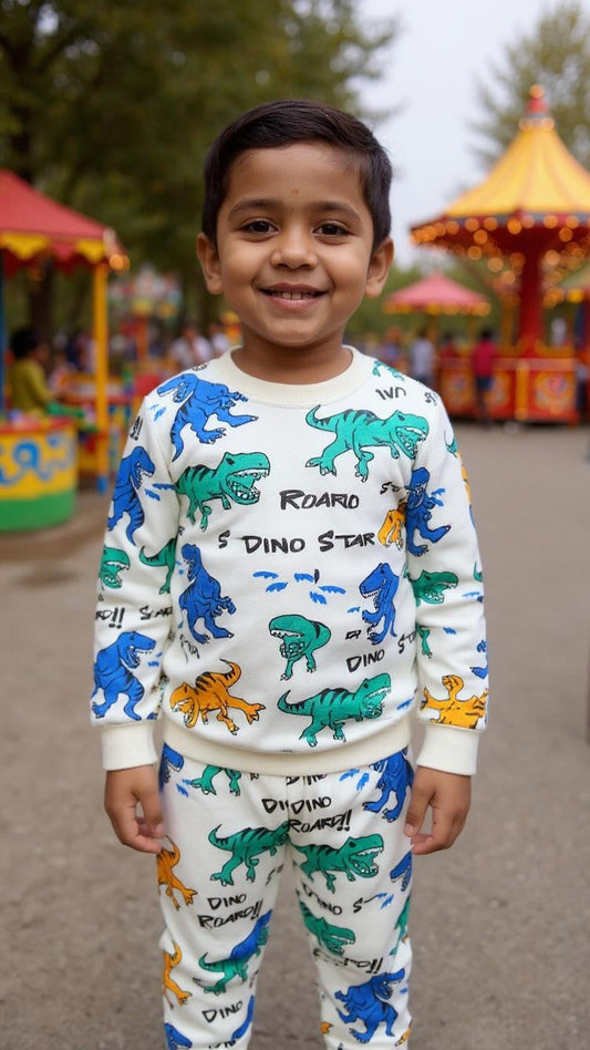 Roar & Run Dino Tracksuit – Cozy Fleece