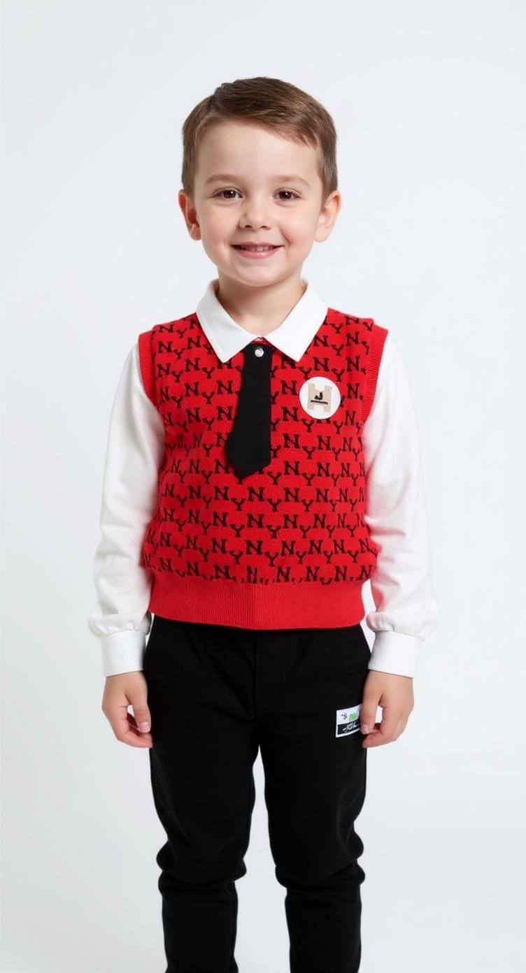 Sweater-Style Boys’ Outfit – Pre-Winter Set