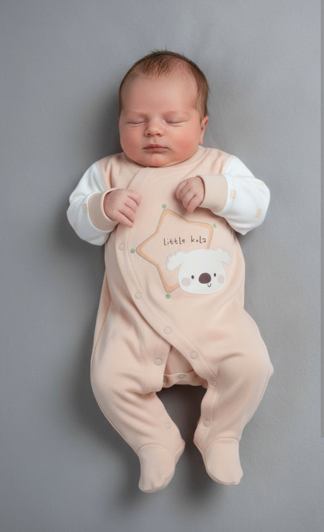 Light Brown Koala Romper (0–12 Months